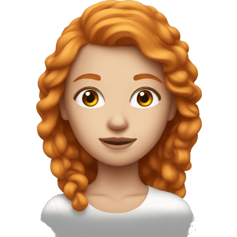 beautiful model ginger girl  emoji