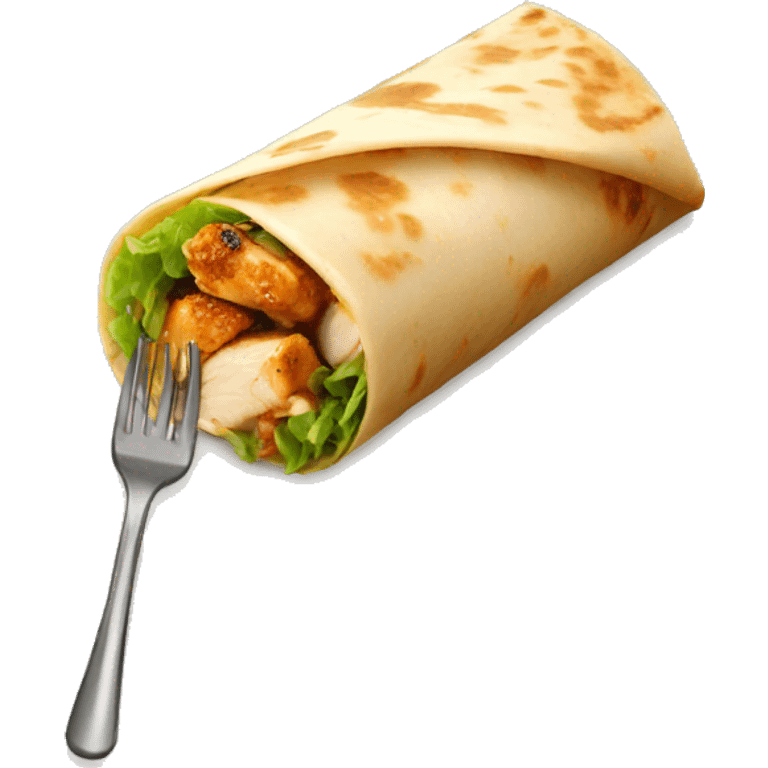 Fork-and-chicken-wrap emoji