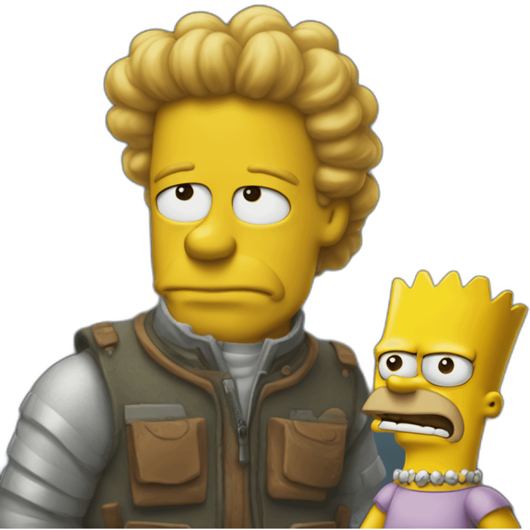 Hommer with Bart simpson emoji