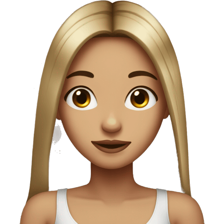 Girl with Brown long hair and Diamond grills emoji