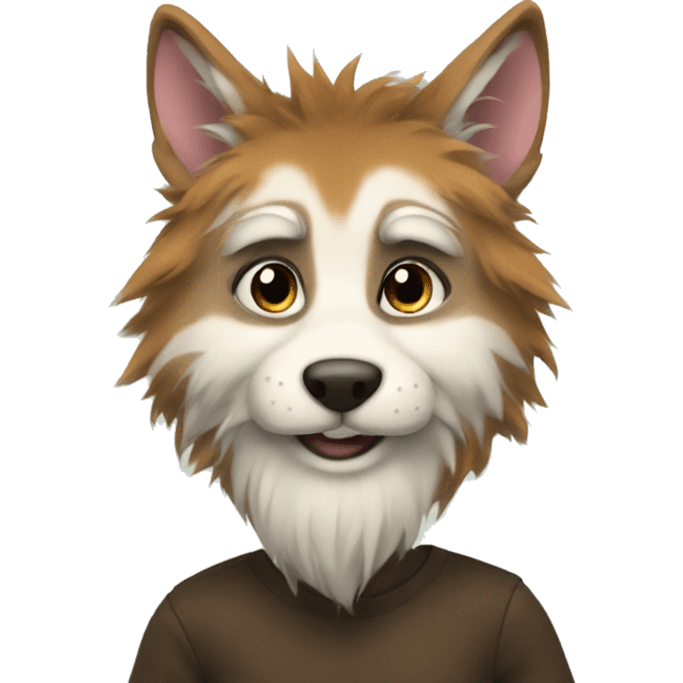 Furry turning into a human emoji