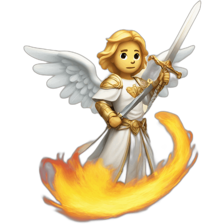 Angel with a flaming sword emoji