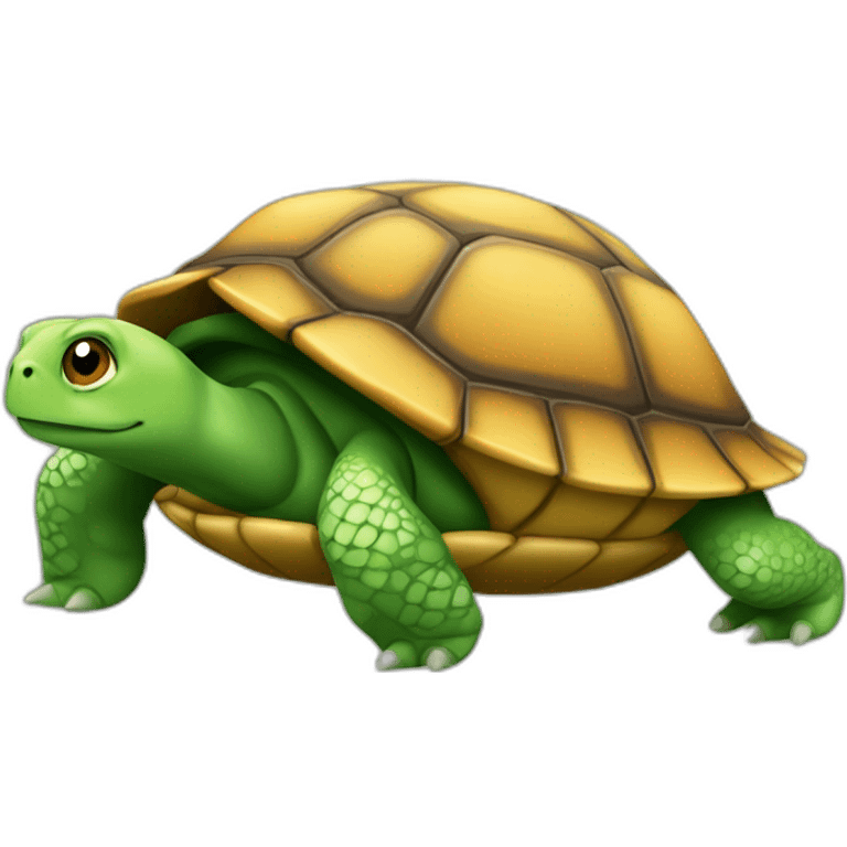 Paresseux sur une tortue emoji