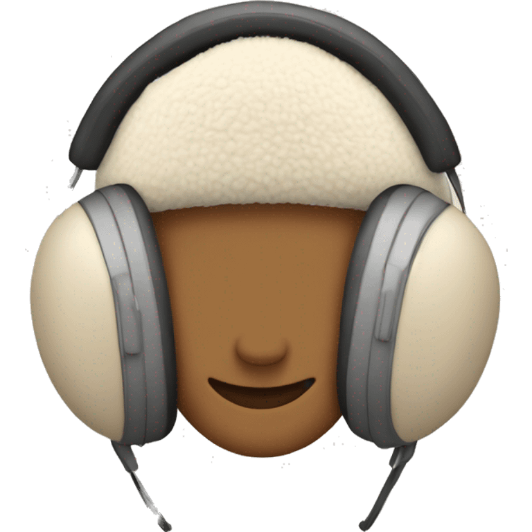 beige sherpa earmuffs emoji