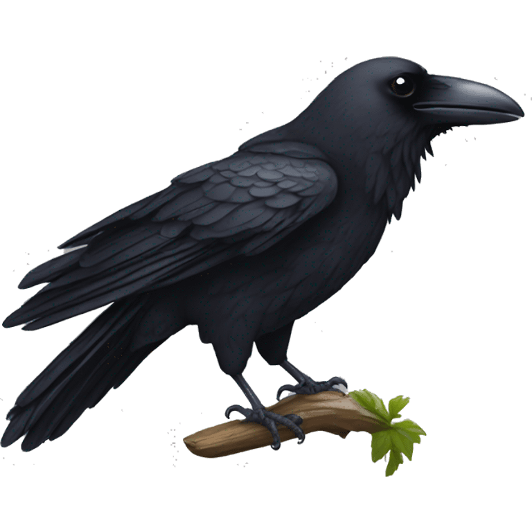 Right black raven wing  emoji