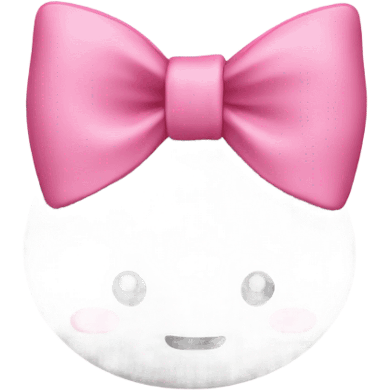 Bow cute pink whote emoji