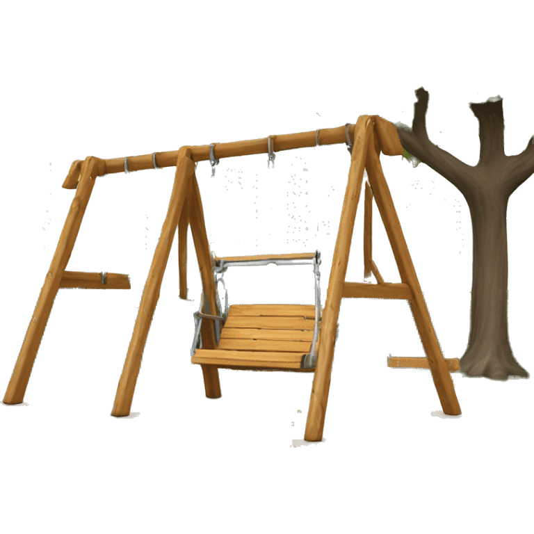  swing set wood, metal emoji