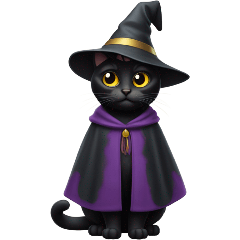 Black cat wizard emoji