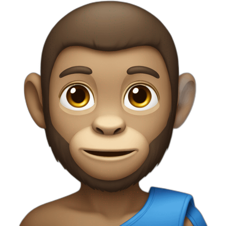 A monkey with a blue top gat emoji