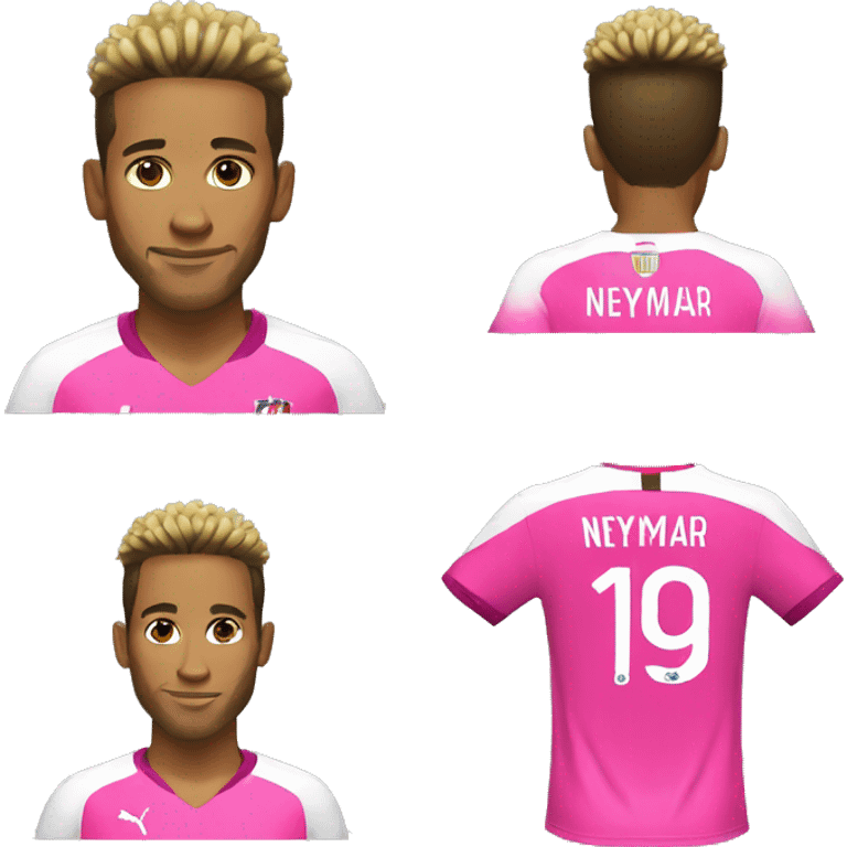 Neymar wearing a pink  emoji