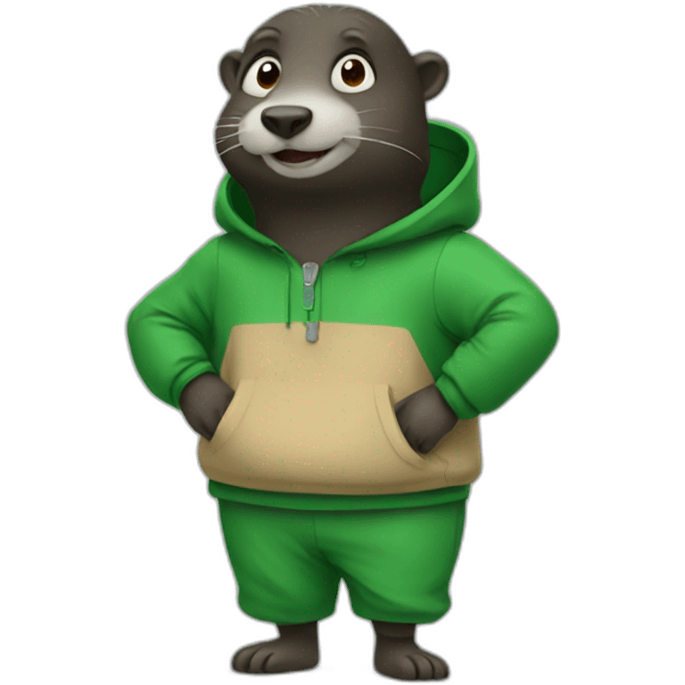 mole in a green clothes emoji