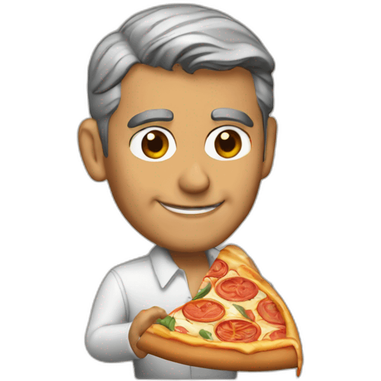 george clooney eating pizza emoji