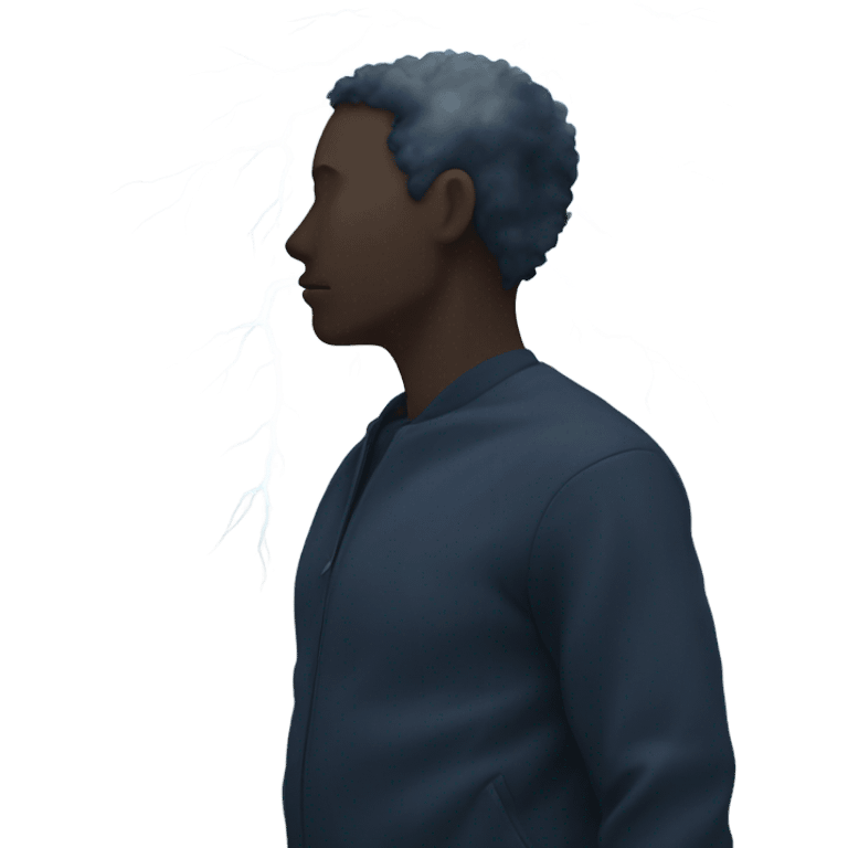 Thunderstorm in a persons head emoji