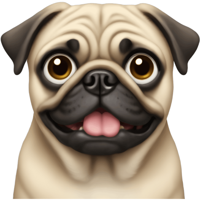 Pug dog who lost an eye emoji