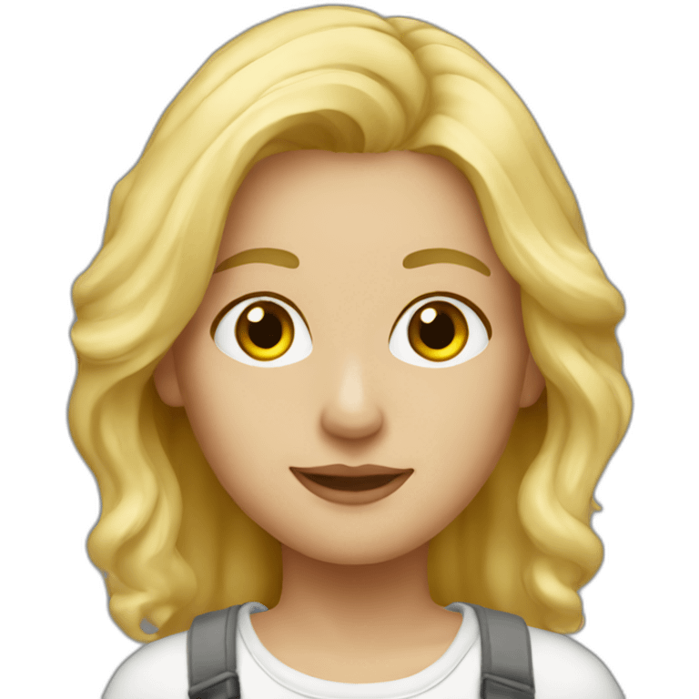 Blonde artist painter emoji