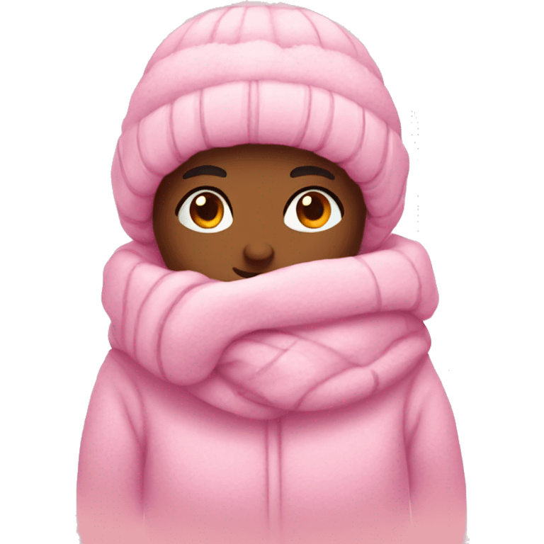 cozy pink winter emoji