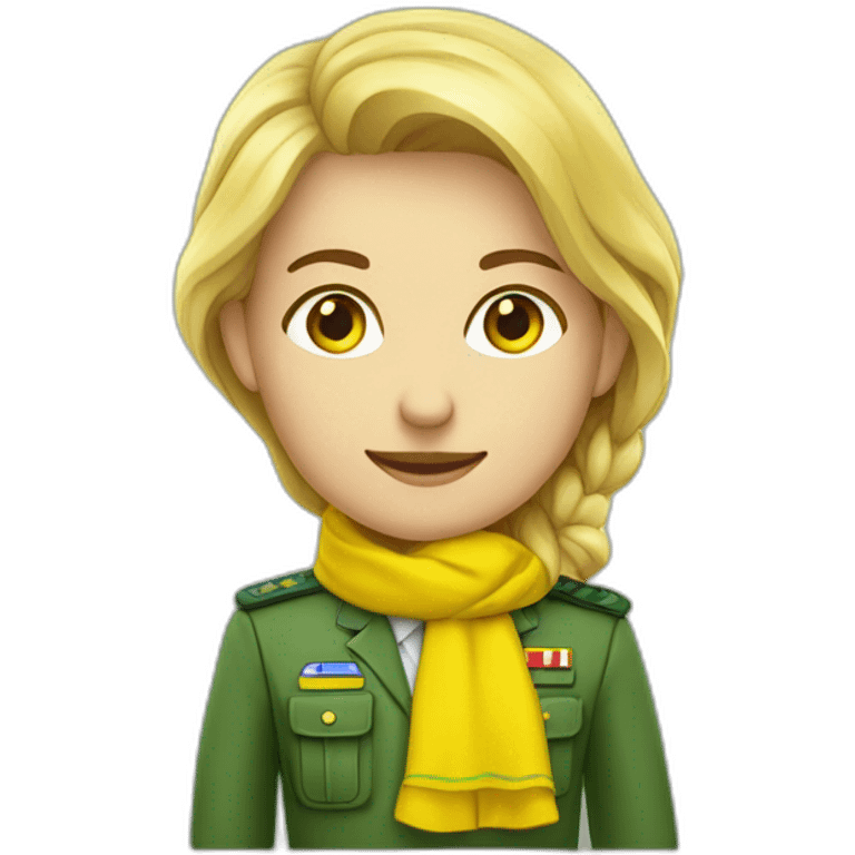 guide d'Europe avec un foulard d'uniforme jaune et vert emoji