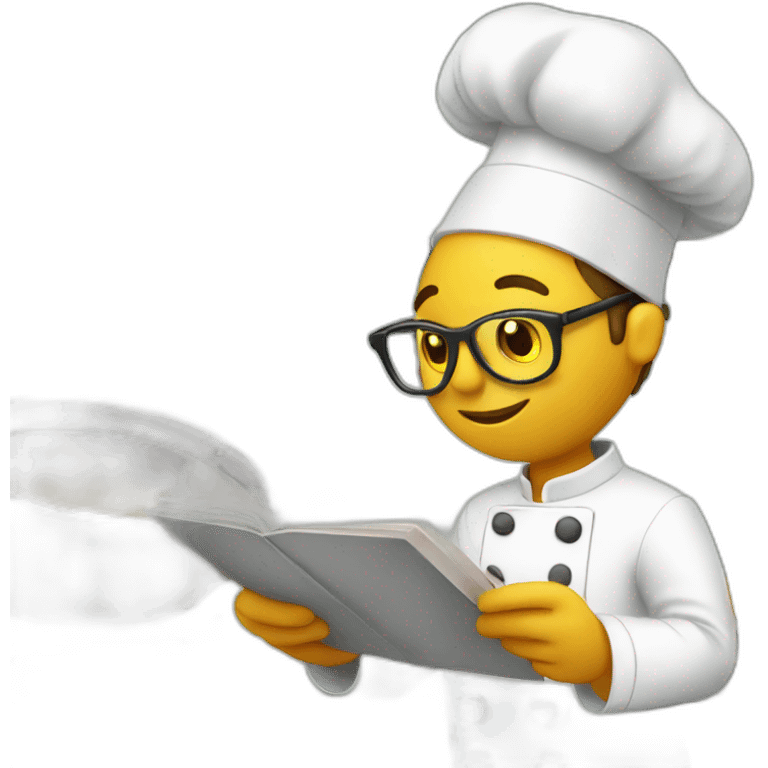 chef reading recipe emoji