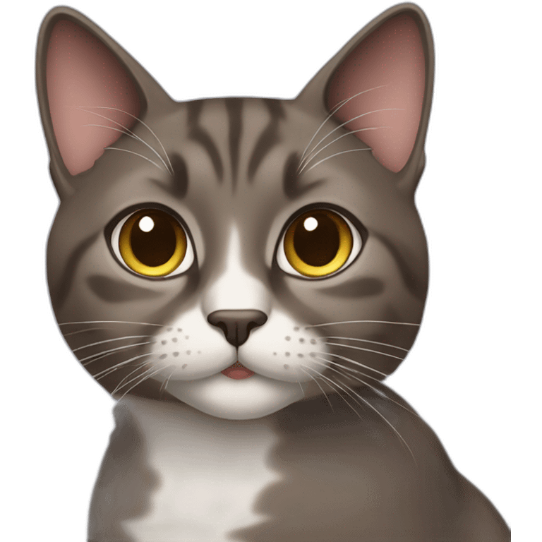 Brunette Anastasia cat emoji