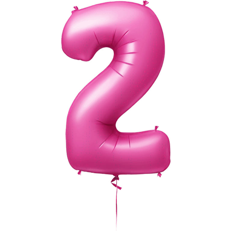 pink balloon shaped like number FOUR emoji