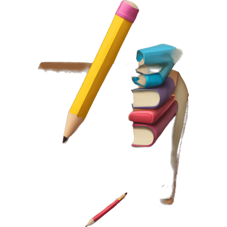 books and pencils emoji