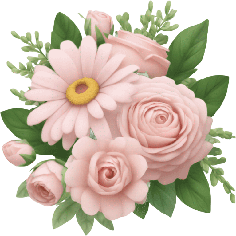 pale pink flower bouquet  emoji