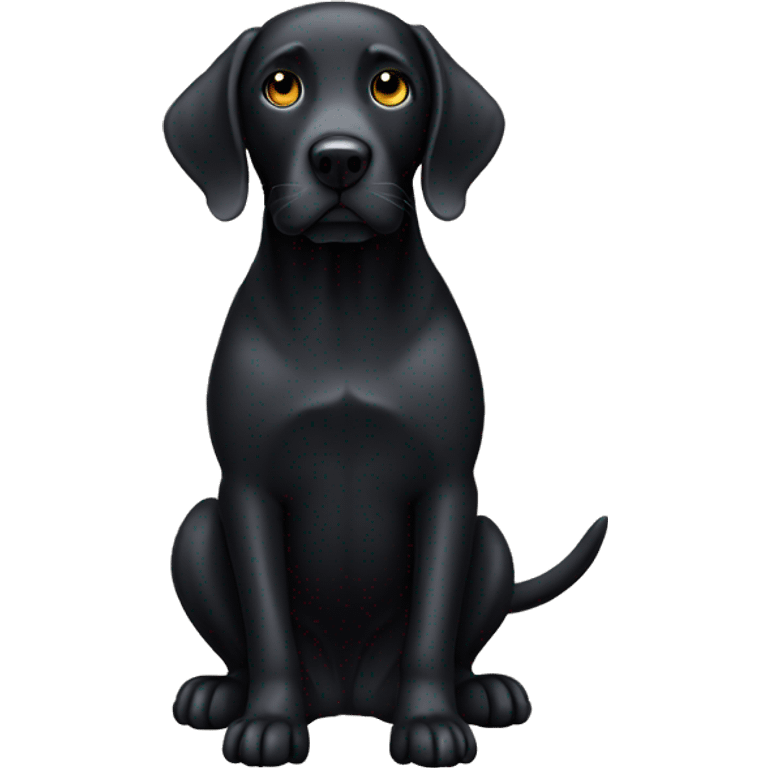 Black Lab dog emoji