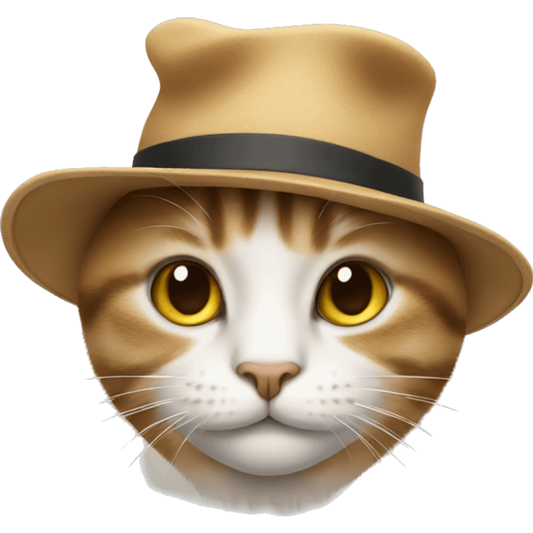 Cat wearing a hat emoji