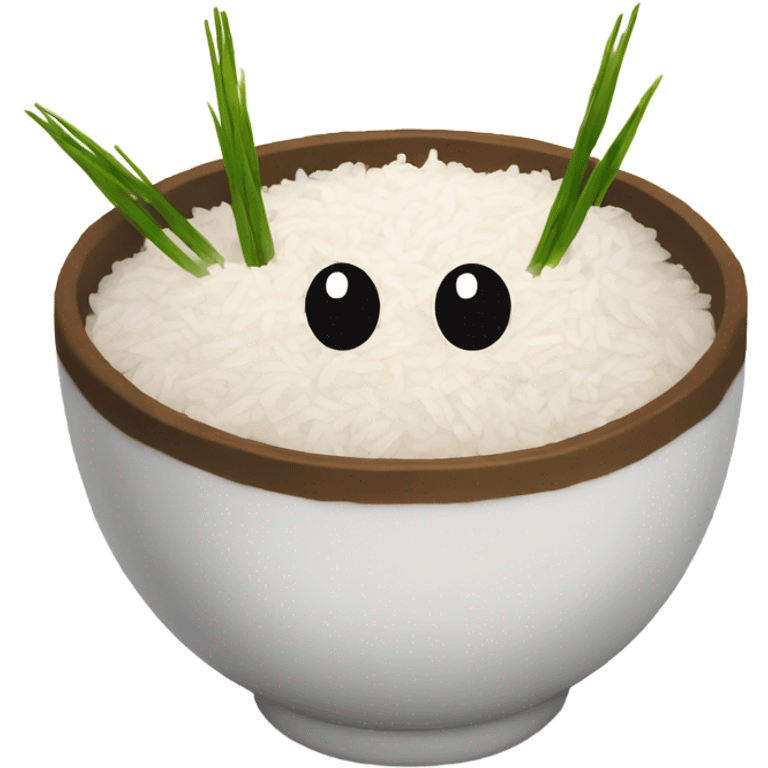 bowl of rice with the discord :eyes: emoji over it emoji