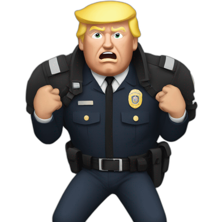 trump-getting-arrested emoji