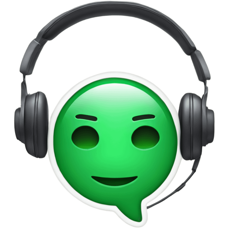 WHATSAPP ICON BUT WITH HEADPHONES (WHATSAPP ASSISTANT) emoji