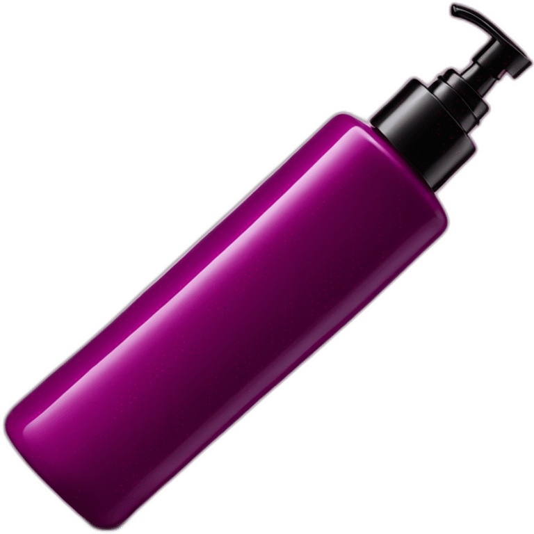 Dark magenta tall lotion bottle black slim pump no logo emoji