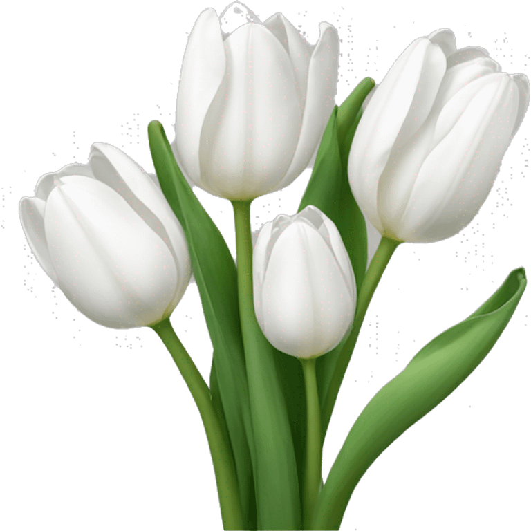 Tulipanes blancos emoji