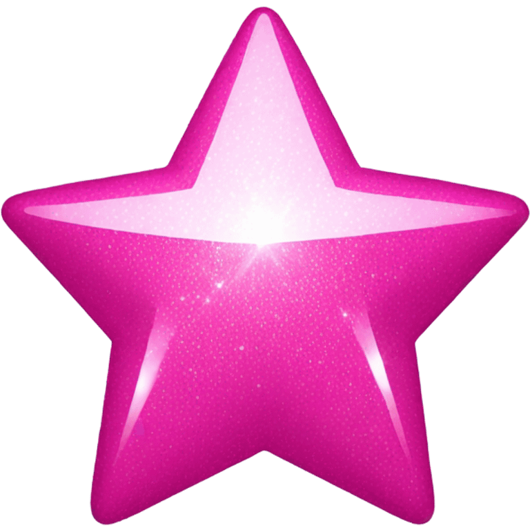 Pink shiny discoball shaped star  emoji