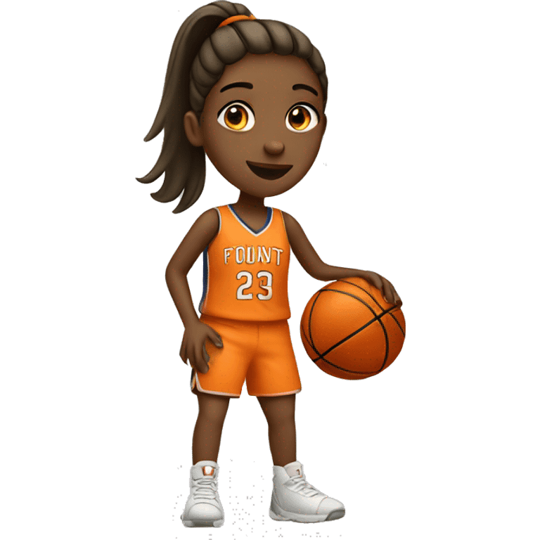 A girl playing basketball emoji