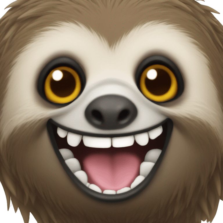 sloth with buck teeth emoji