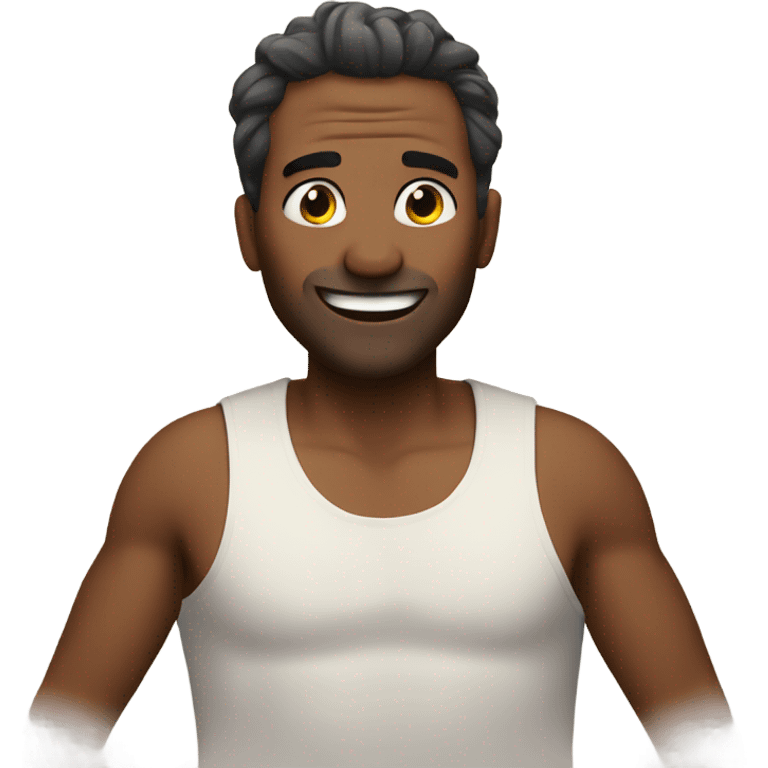 Man looking happy to go to bed emoji