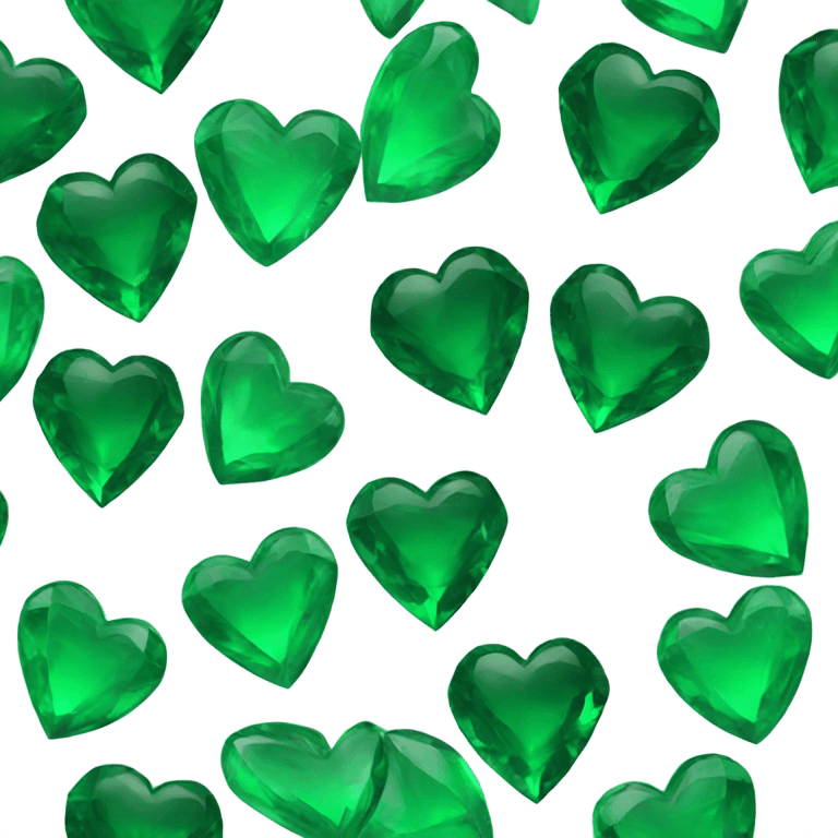 Emerald green heart emoji