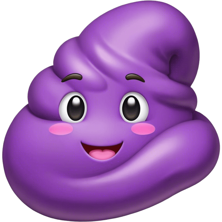 Purple poop emoji