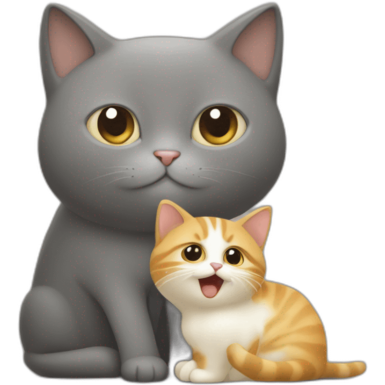 Un chat qui prend un autre chat emoji