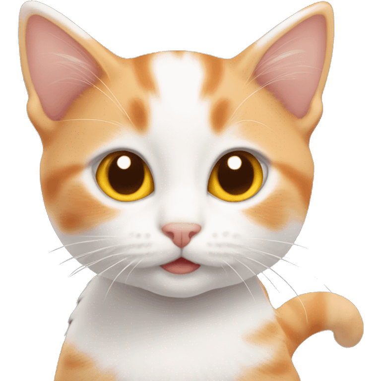 Orange and white kitten emoji