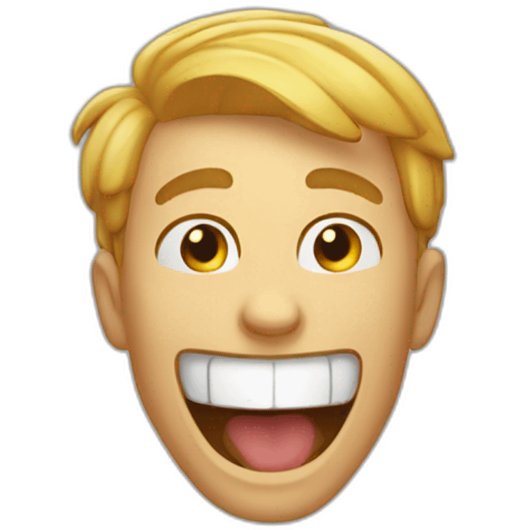 guy laughing out loud extremely uncanny emoji