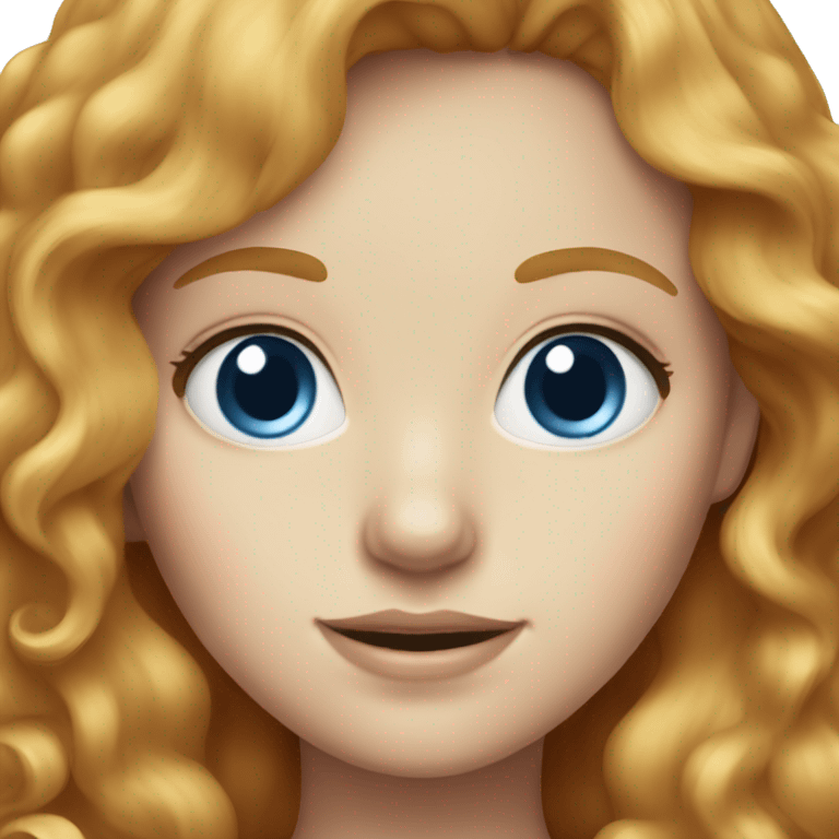 Strawberry blonde blue eyed girl emoji