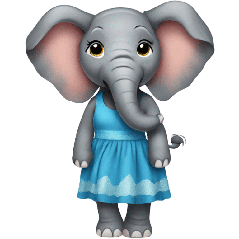 Elephant wearing a dress emoji