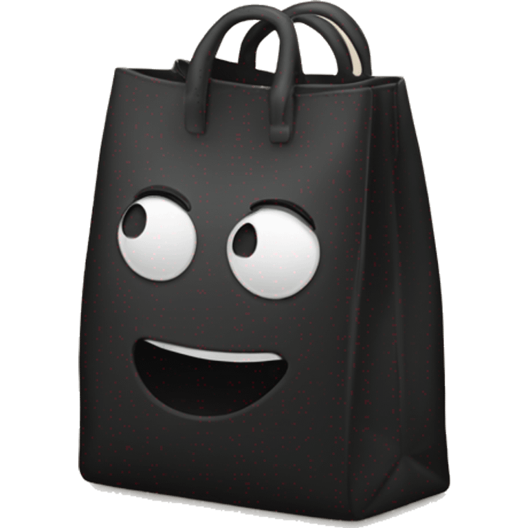 create a emoji of black bag emoji