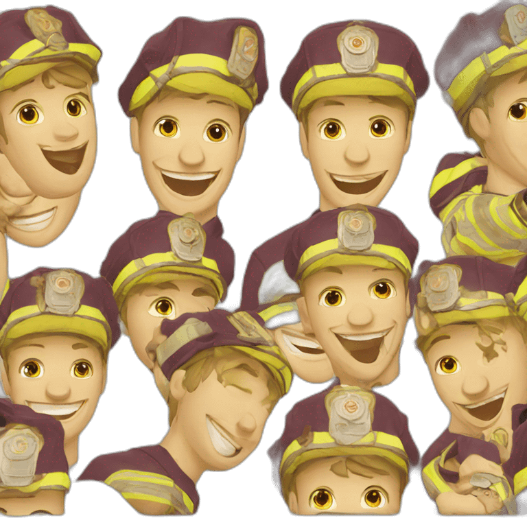 Ukrainian firefighter smile emoji