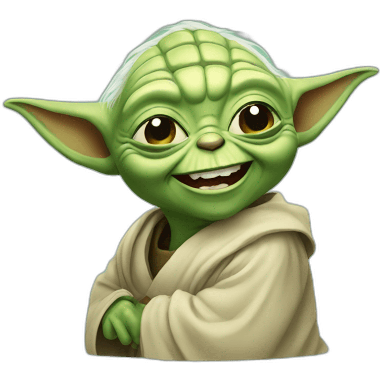 Yoda laugh emoji