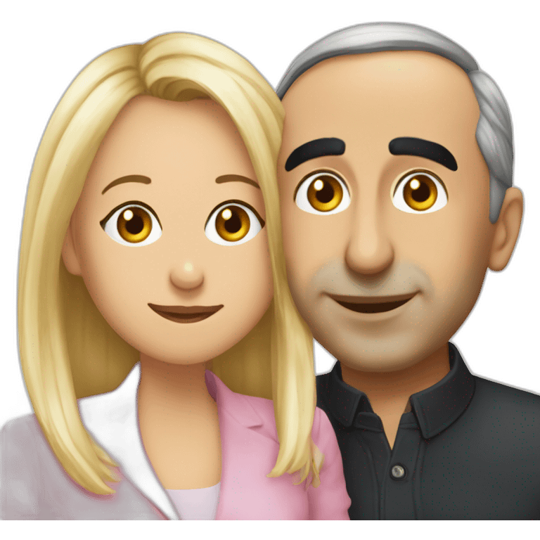 Zemmour et lepen bisous emoji