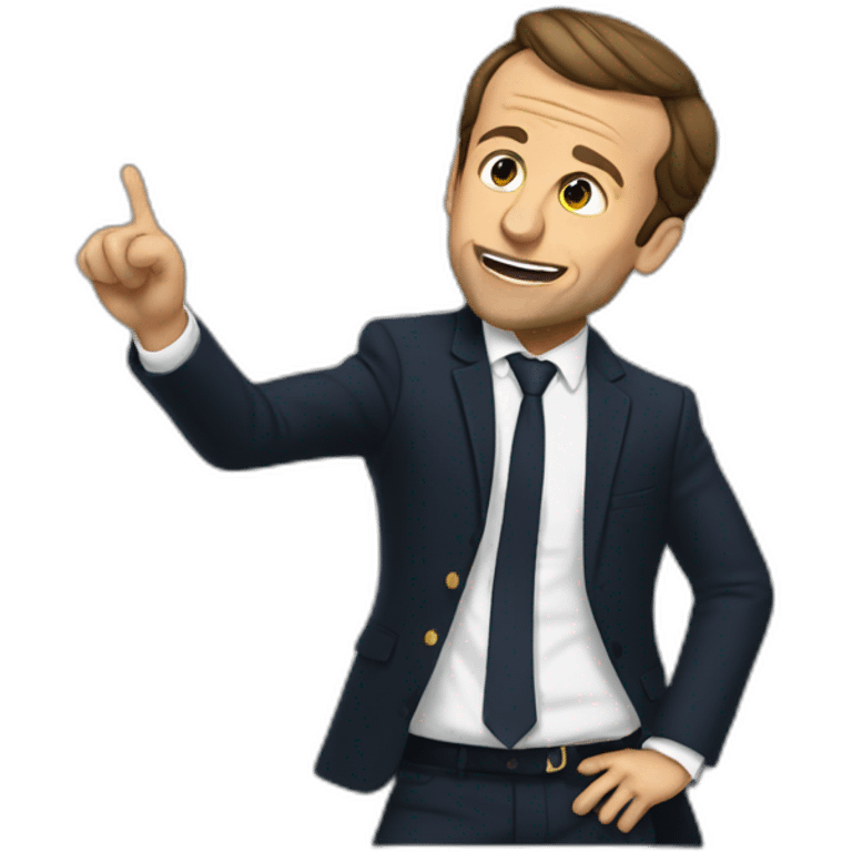 Macron dab emoji