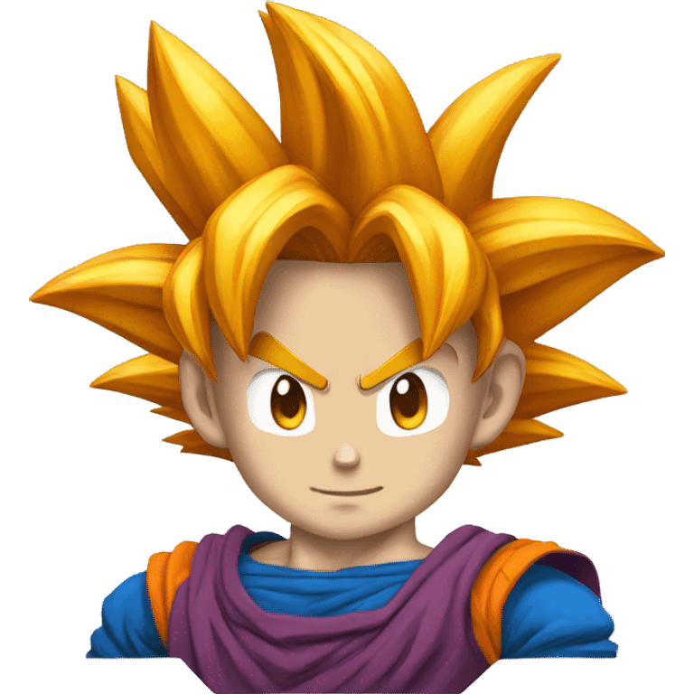 goku con el pelo multicolor emoji